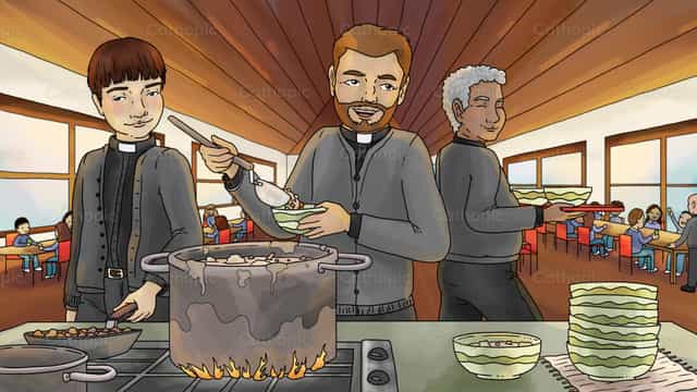 Cocina de la iglesia - Banco de vectores católicos - Fotografía por Cathopic