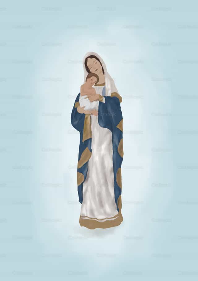 Vierge Marie — L’Annonciation - Vecteurs catholiques de stock