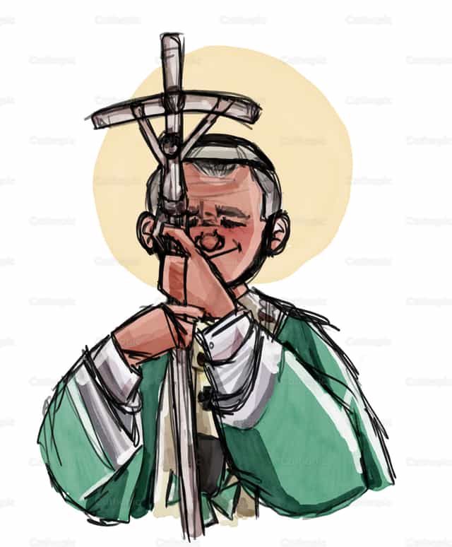 John Paul II - Catholic stock vectors