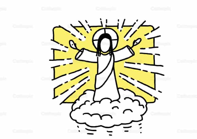 Ascensión de Jesús al cielo - Banco de vectores católicos