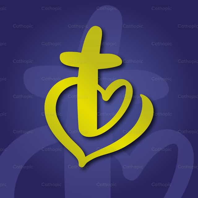 Logo de la cruz y corazon - Banco de vectores católicos - Fotografía por Ric Perezmont