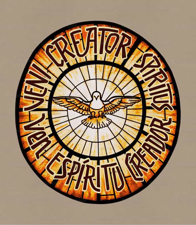 Viens, Esprit Saint - Vecteurs catholiques de stock