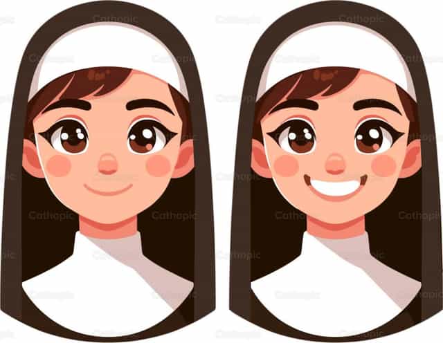 Monjas Alegres y Carismáticas: Vector Digital - Banco de vectores católicos - Fotografía por catholicmall.org