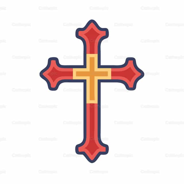Icono católico Cruz 10 - Banco de vectores católicos - Fotografía por God Designer