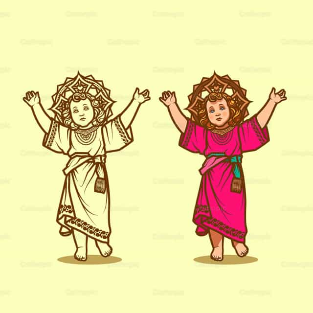 Banal na Sanggol na Hesus - Mga Catholic stock vector