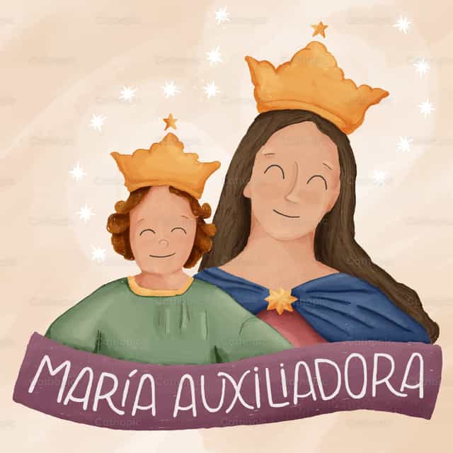 María Auxiliadora - Banco de vectores católicos