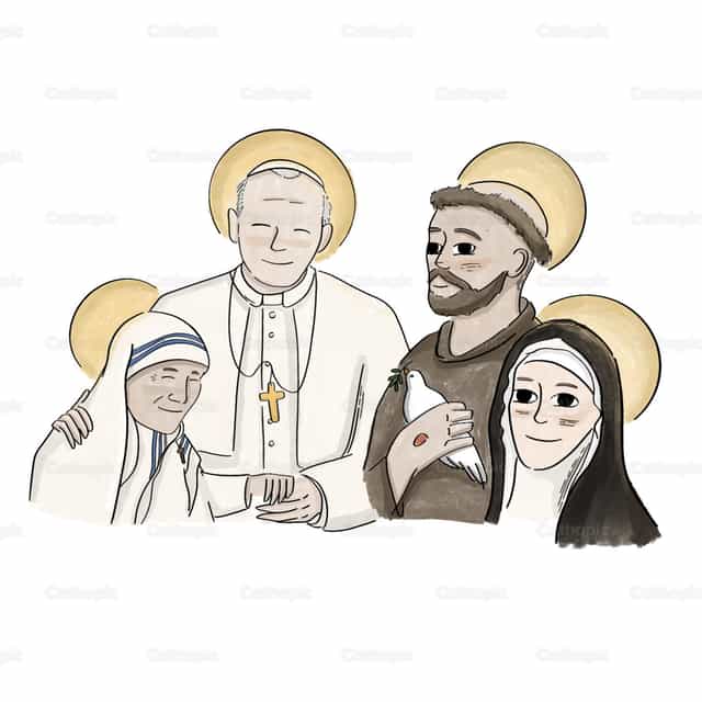 Santos - Banco de vectores católicos