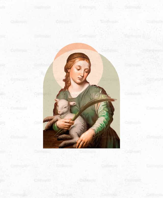 Santa Inés, virgen y mártir - Banco de vectores católicos - Fotografía por Julio Cesar Sánchez