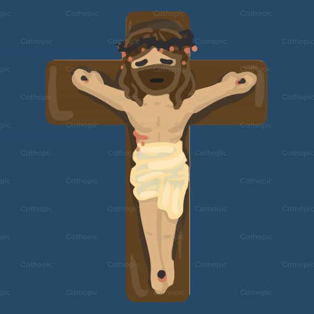 Si Hesus na Ipinako sa Krus - Mga Catholic stock vector - Larawan ni Cathopic