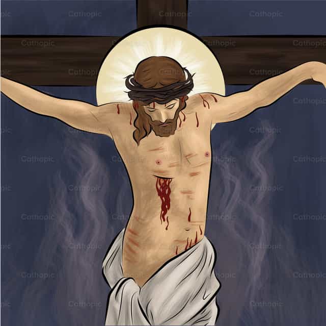 Jesús crucificado - Banco de vectores católicos - Fotografía por Jaritza Sáenz