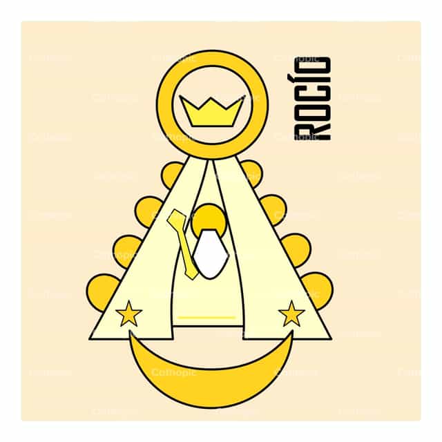 Virgen del Rocio - Banco de vectores católicos