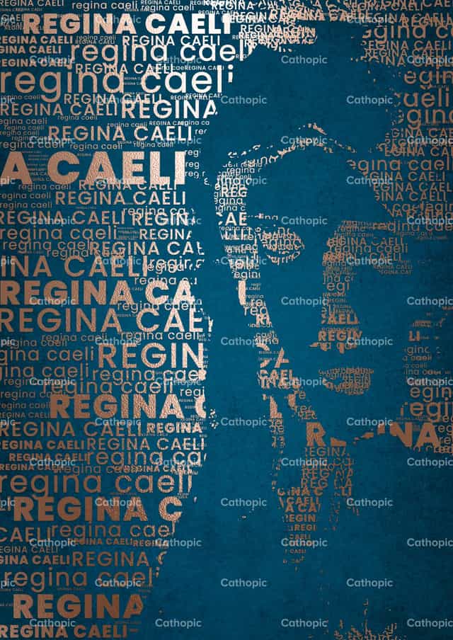 Regina-Caeli-Plakat - Katholische Vektorgrafiken - Foto von Érica Viana