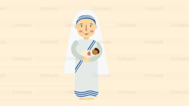 Madre Teresa de Calcuta - Banco de vectores católicos