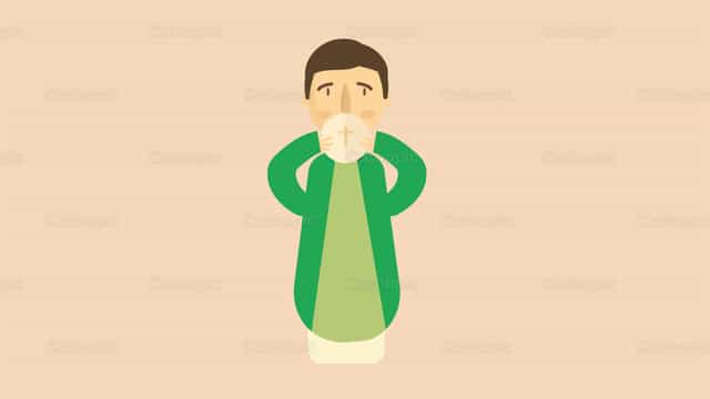 Priest consecrating - Catholic stock vectors