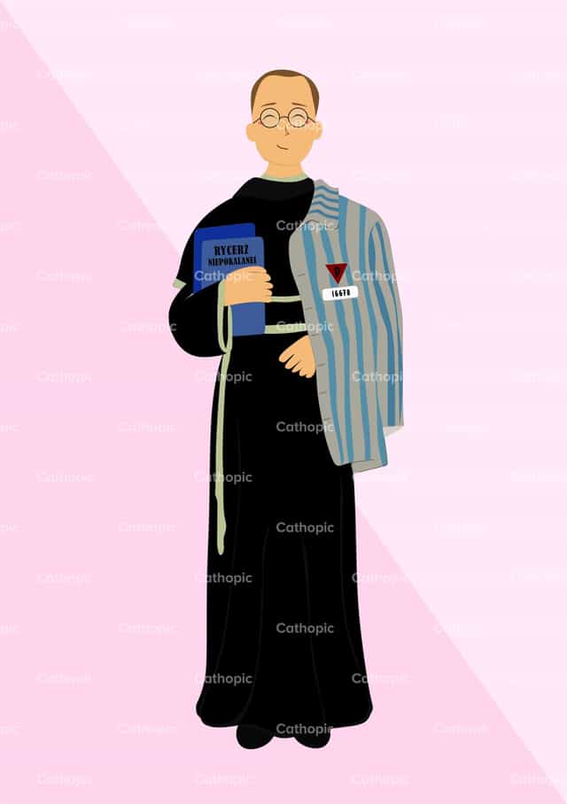 Saint Maximiliano Kolbe - Catholic stock vectors - Photo by Meli Moroni
