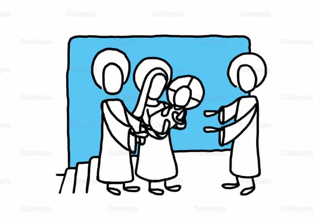 The Presentation of Jesus in the Temple - Catholic stock vectors