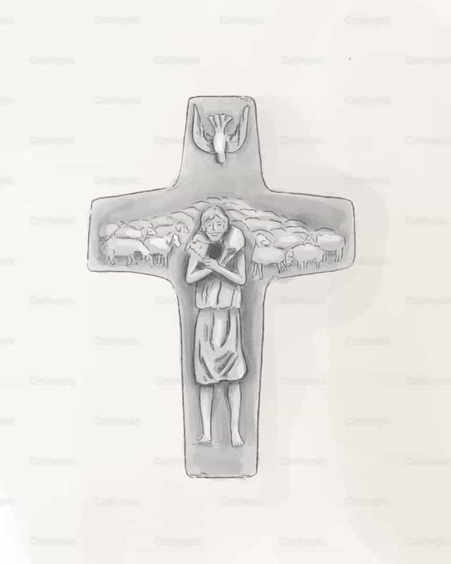 Cruz del buen pastor - Banco de vectores católicos - Fotografía por Juliana Giletta
