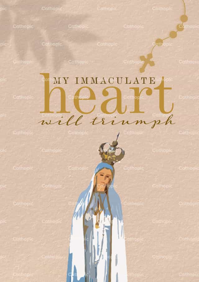Corazón Inmaculado de Maria - Banco de vectores católicos