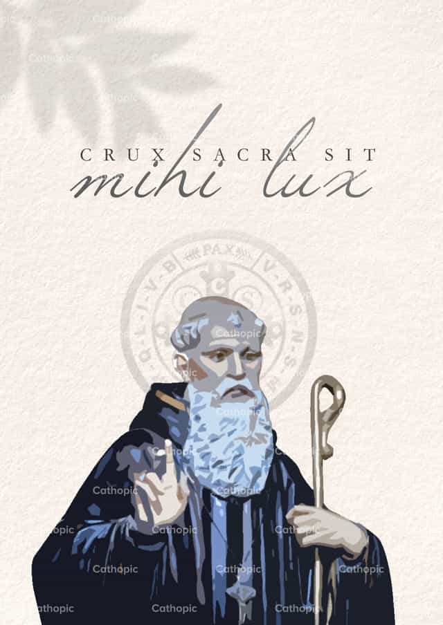 Story de Instagram de São Bento - Vetores católicos de stock