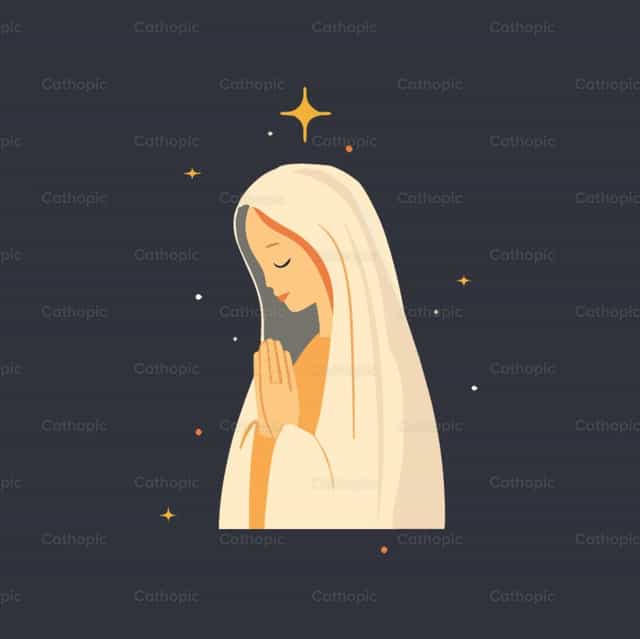Mary praying - Catholic stock vectors - Photo by Carolina BR