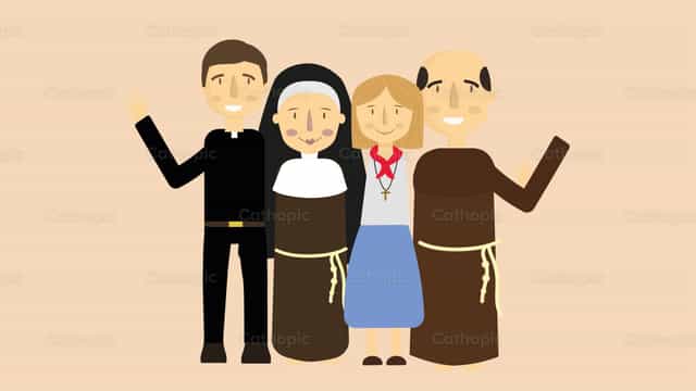Comunidad Religiosa - Banco de vectores católicos - Fotografía por Cathopic