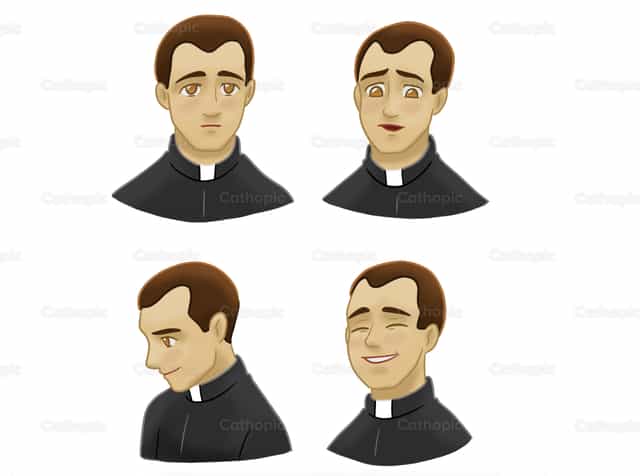 Expresiones sacerdotales - Banco de vectores católicos - Fotografía por DID