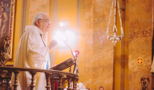 Father preaching the Homily | Cathopic