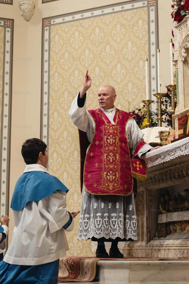 Christ The Absolver Priest gives absolution - Catholic Stock Images