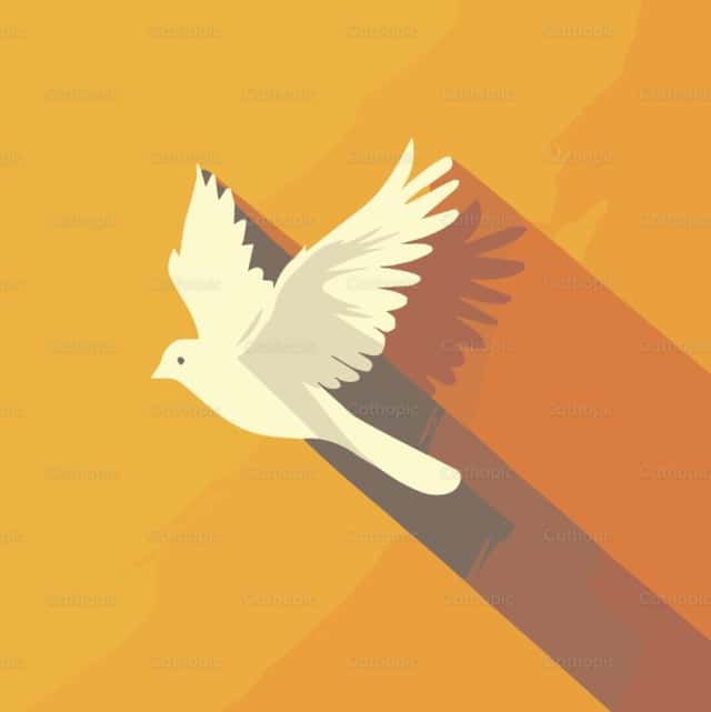 Holy Spirit in Flames - Vector Illustration | Cathopic