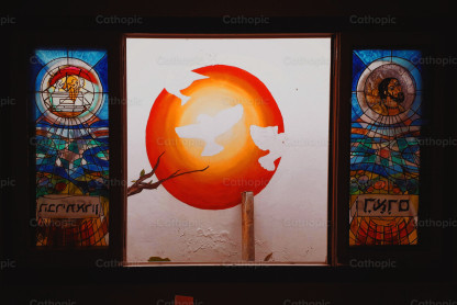 Painting with light/ stained glass painting/ stained glass window to Meet  the new day в интернет-магазине на Ярмарке Мастеров