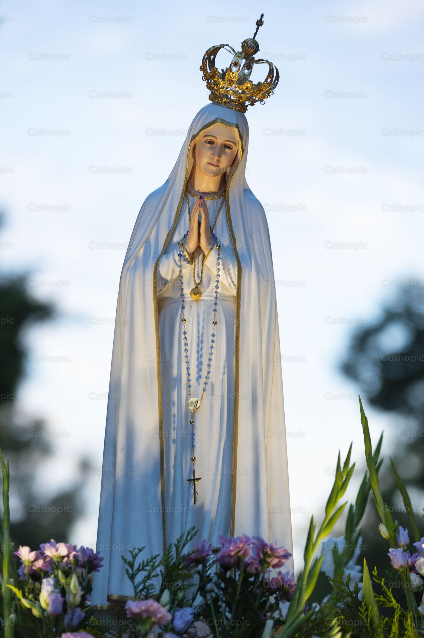 Virgen De Fatima Virgin Of Fatima Resin Statue Sculpture For Altars,