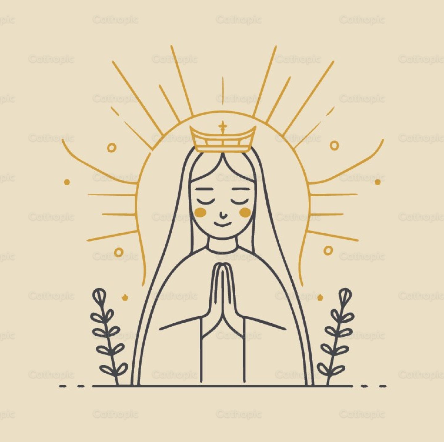 Saint Mary graphic design | Cathopic