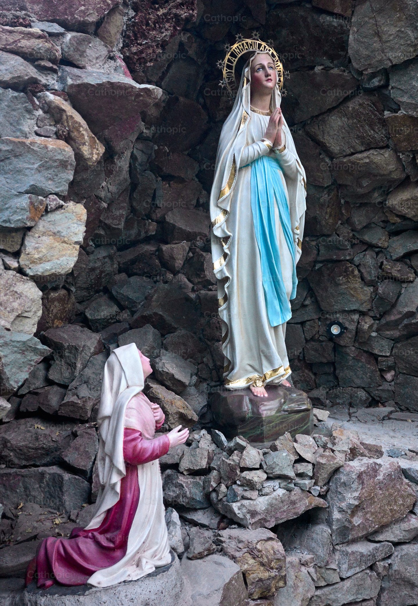 Our Lady of Lourdes and Saint Bernadette photo | Cathopic